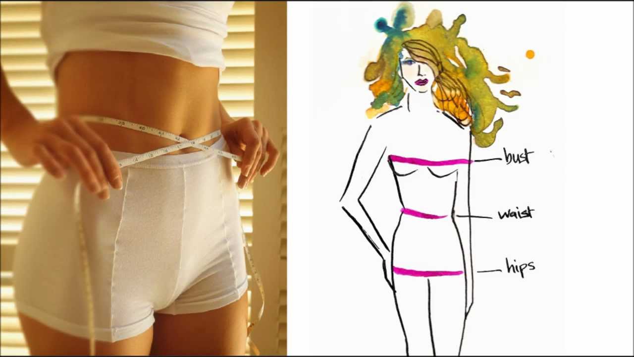 How To Take Bust Waist Hips Body Measurements For Women : Fitness Goals :  Track Progress 