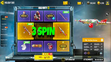 3 SPINS on Holiday duo Draw | Legendary QXR Secret Santa & Legendary PKM Red Nose Revenge COD Mobile