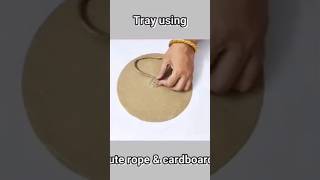 Tray using jute rope and cardboard #shorts