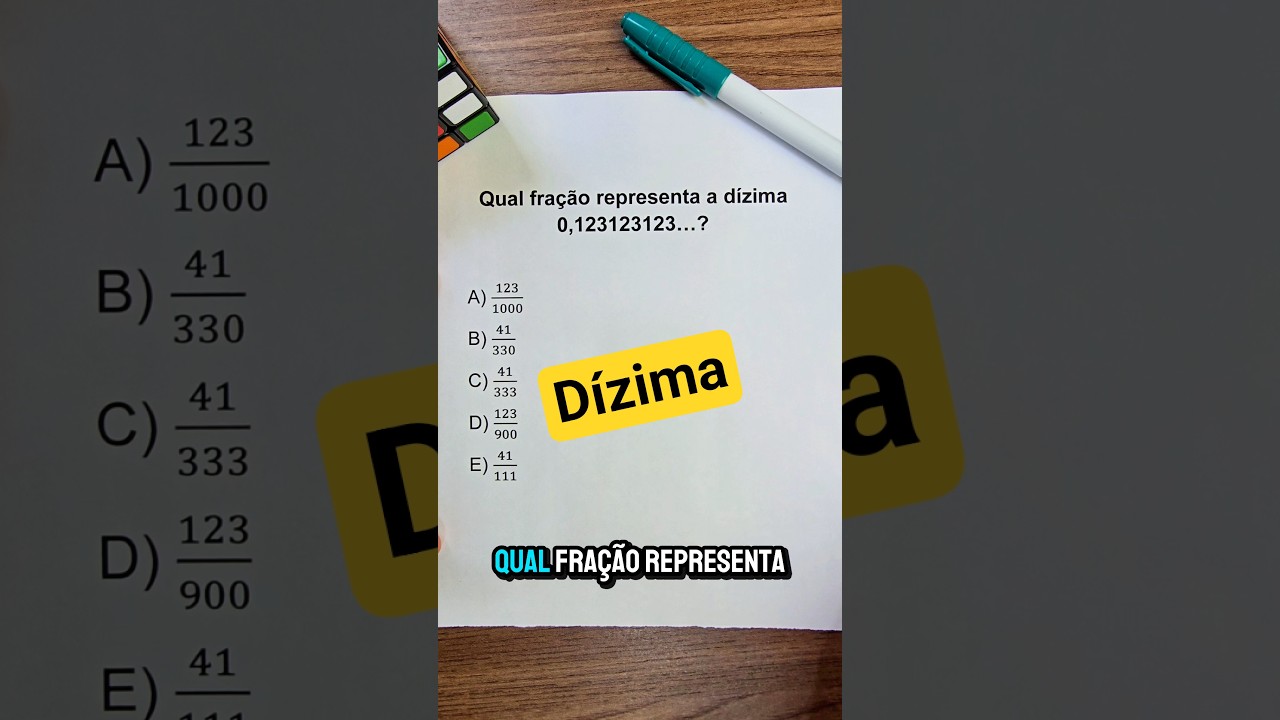 Dízima Periódica #matematica #concursos