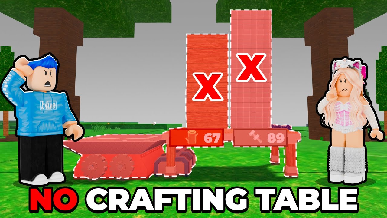 Surviving 99 Nights WITH NO CRAFTING TABLE!! w/ @Lanaslifeee