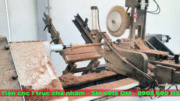 Tiện CNC 1 Trục Chà Nhám Hoàn Thiện Cấp Phôi Tự Động Semac SM 4015 DM