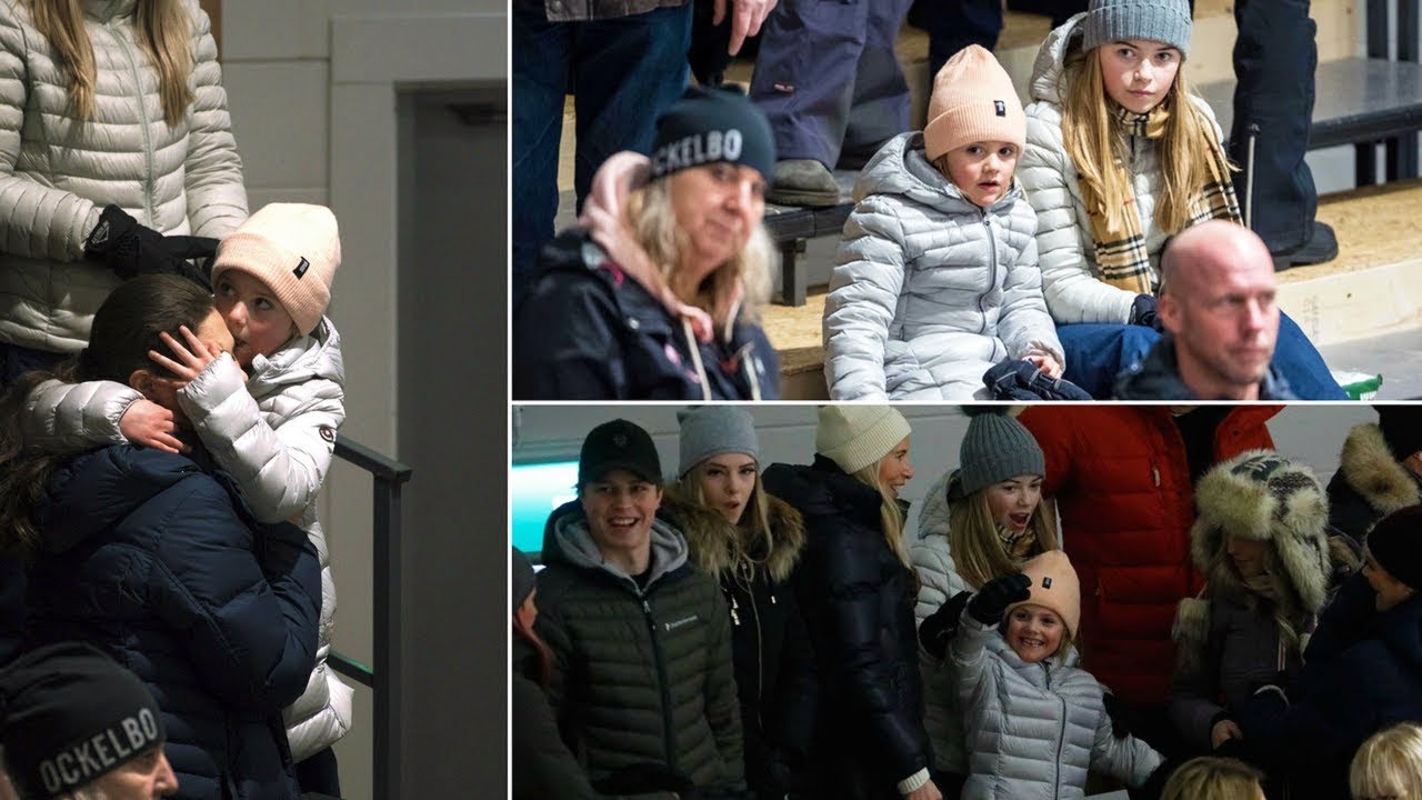Cousin Vera takes care of Princess Estelle during hockey game