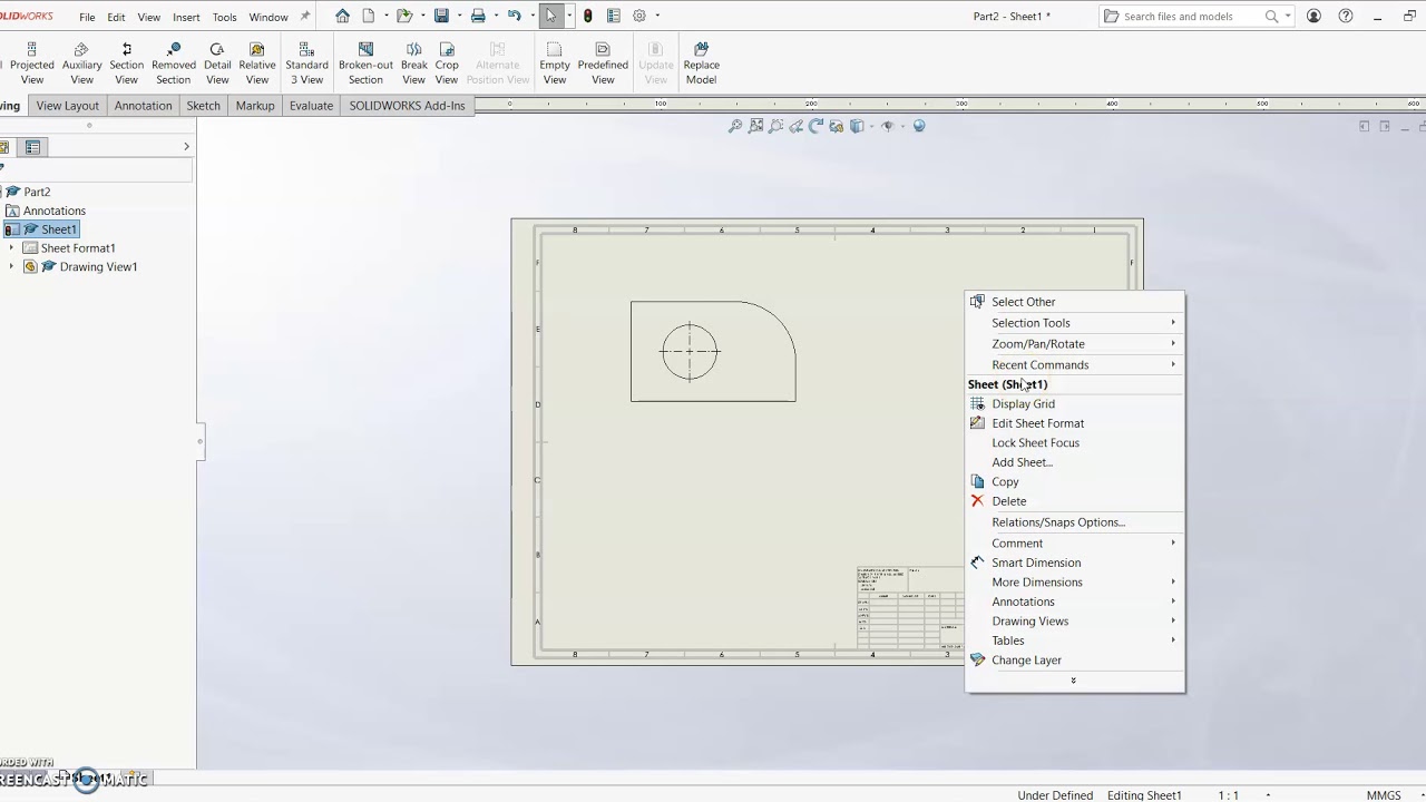 Inställningar i ritningsläget
