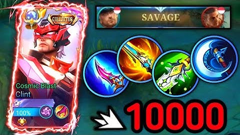 SAVAGE‼️FINALLY!! TRY THIS NEW CLINT 1 HITBUILD 2025!!( insane damage)- MLBB