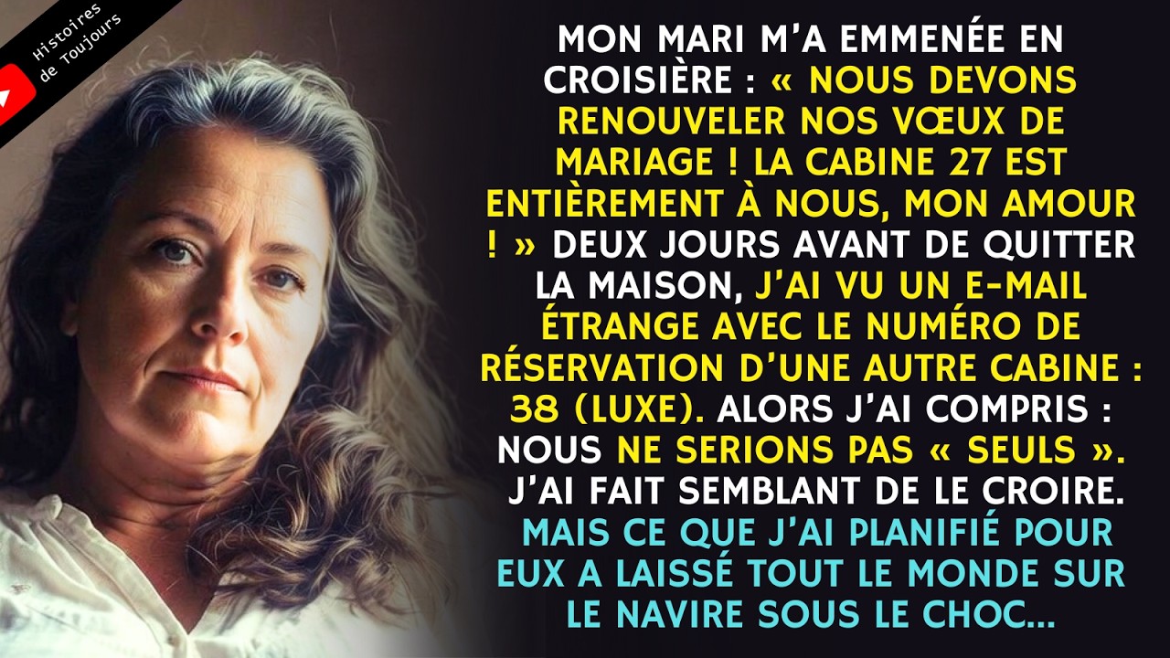 Mon mari m’a emmenée en croisière : « Cabine 27, mon amour ! » Ce que je n’imaginais pas…