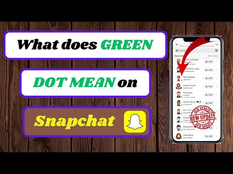 What Does Green Dot On Snapchat Mean|Green Dot On Snapchat Profile Means