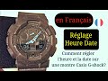 Comment rgler lheure et la date sur une montre casio gshock 5081 en franais