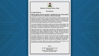 President Trump announces military strike on Islamic State fighters in Nigeria