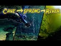 Diving a high-flow cave!  The Devil&#39;s Spring system at Ginnie Springs in Florida!