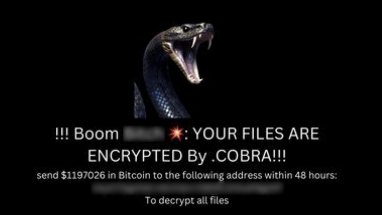COBRA ransomware (.COBRA virus) - how to remove?