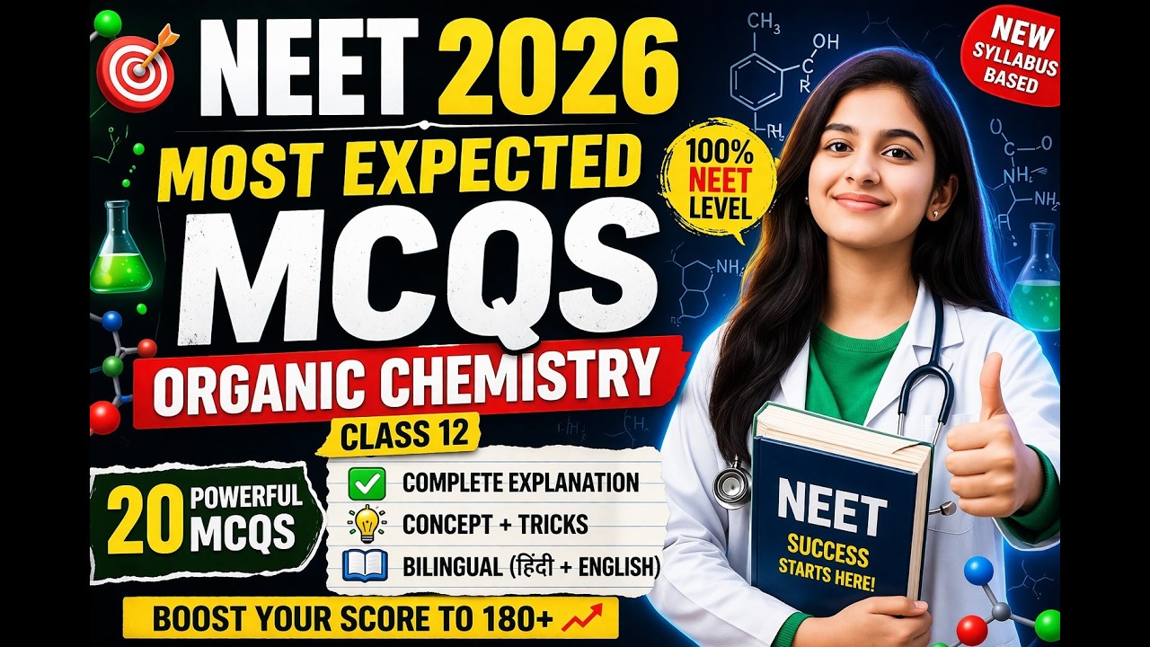 Top 20 Most Expected Organic Chemistry MCQs for NEET 2026 | Full ...