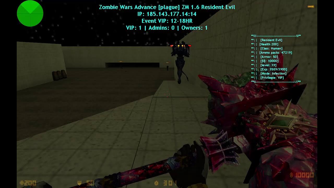 Counter-Strik 1.6 zombie Plague war Advance Resident Evil Live Stream