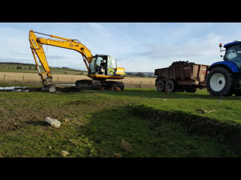 Digger work for a sand school