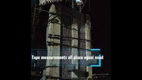 Column plumb checking by linetory