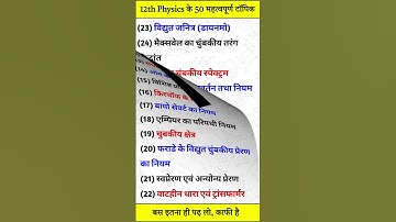 12th Physics important topics 2026,/ Up board 2026 #boardexam2026 #Physics #importantquestions