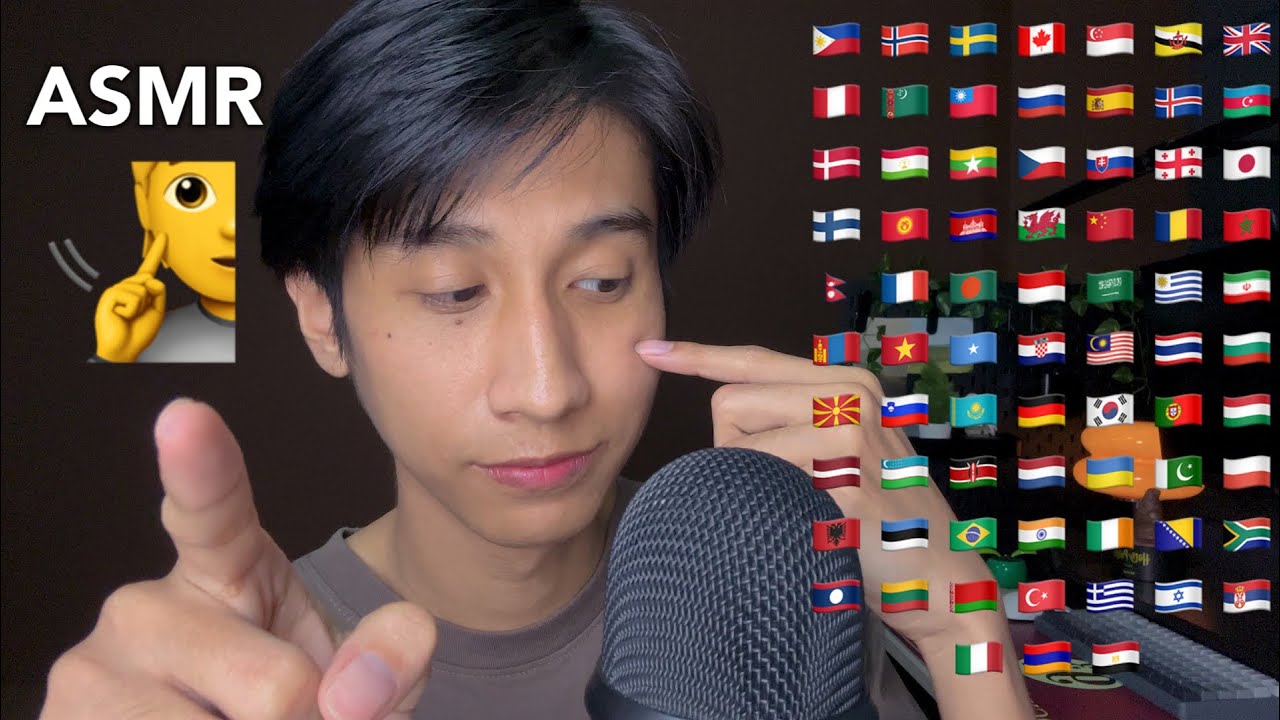 ASMR Face Parts in 70 Different Languages🧏