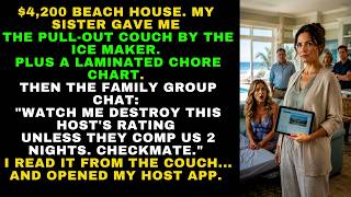 My Sister Gave Me The Couch And Chore Duty At The Beach House — Then She Threatened The Host