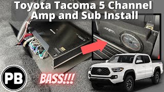 2016 - 2024 Toyota Tacoma 5 Channel Amp and Sub Install