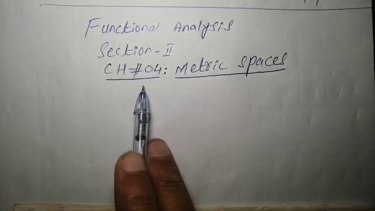 Metric space functional analysis by sir Kamil Nawaz - YouTube