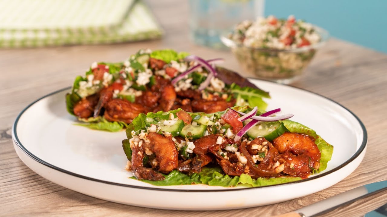 Tacos de Lechuga con Camarones Ahogados YouTube