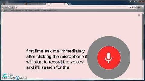 How to speech recognition in Google Chrome Web Browser