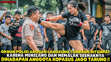 DETIK² OKNUM POLISI AROGAN LANGSUNG APES DITEMPAT !! KARENA MEMALAK CEWEK KOPASSUS JAGO TARUNG !!
