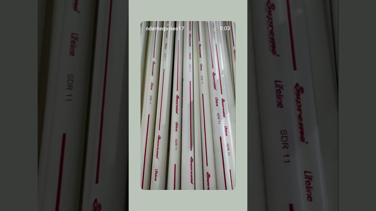 supreme cpvc pipe and fittings. contact @ 9654207053