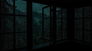 Heavy Rain Falling Outside the Window | Calm Night Ambience to Relax the Mind