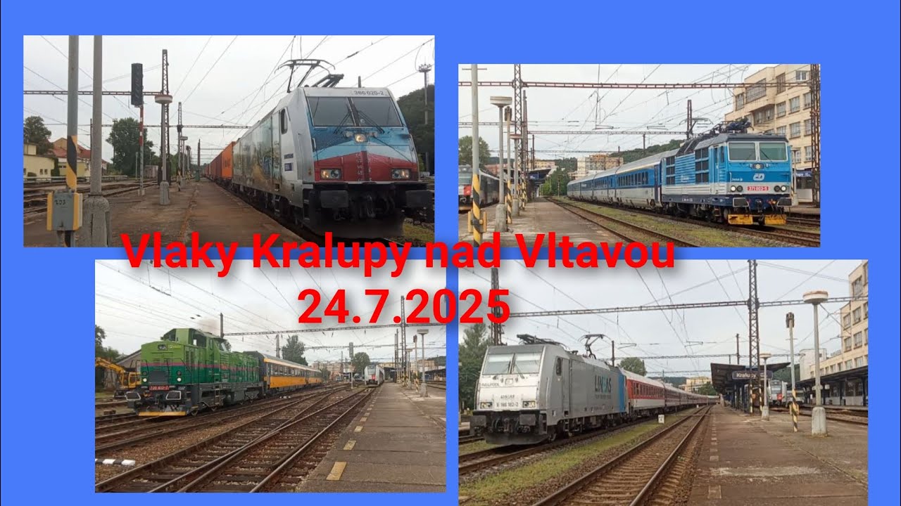 Vlaky Kralupy nad Vltavou 24.7.2025