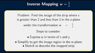Inverse Mapping – Image of Strip under w=1/z | Complex Analysis Net Worth