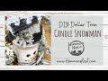 ☃️Dollar Tree Candle SNOWMAN Craft