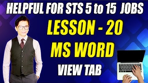 MS Word View Tab | Online Computer Course Hindi Urdu Tutorial | Educational Globe