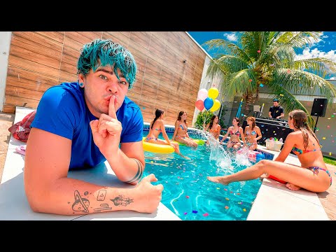 DEI UMA FESTA NA PISCINA ESCONDIDO DA MINHA NAMORADA *deu bom 😍