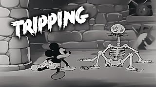 Art of Minimal Techno Cartoon Tripping 2024 Mickey in the Ghost Town by RTTWLR