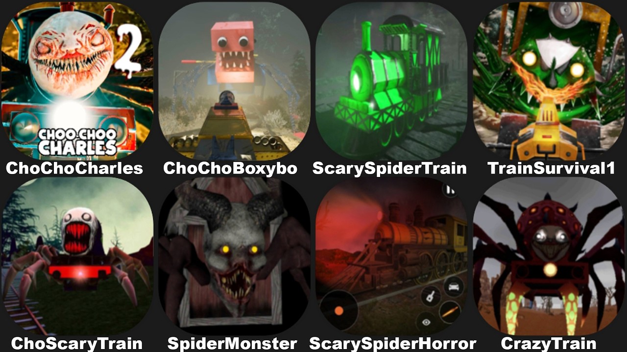 Choo-Choo Charles Mobile,Boxy Boo Train,Scary Spider Train Survival ...