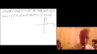 Math 142 Finding equation of a hyperbola examples 1, 2, 3