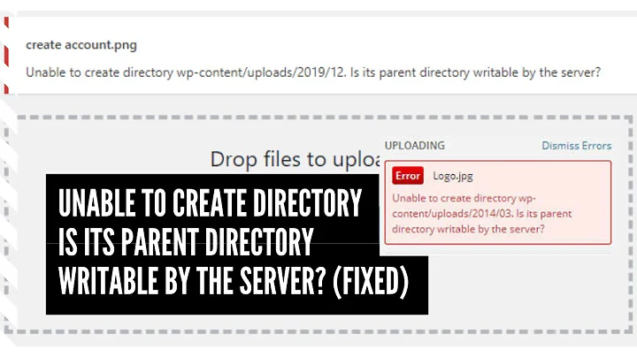 (Fixed) Unable to create directory uploads XXX Is its parent directory writable by the server