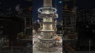 From Brutalist Silence to Neon Sky Life — Industrial Chimney Sky Garden Transformation