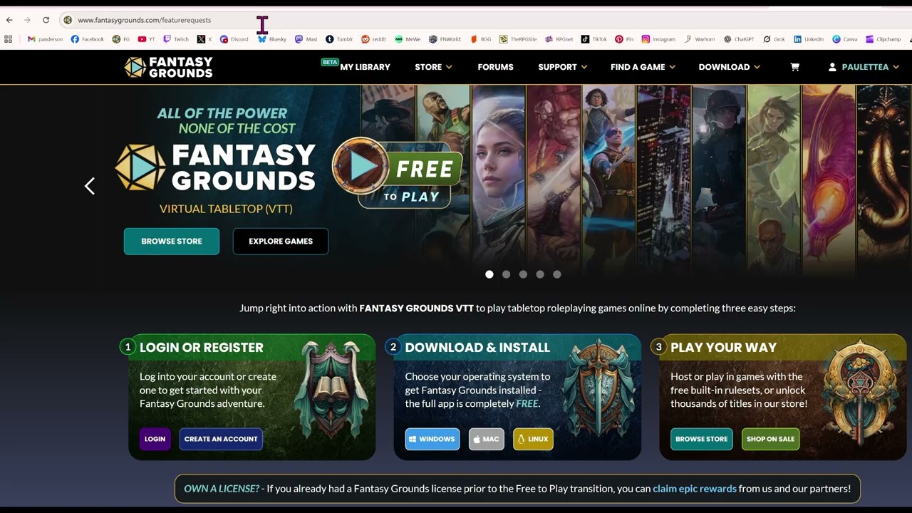 Запросы на добавление новых функций в Fantasy Grounds