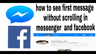 how to see  first message without scrolling in messenger and facebook 2018 screenshot 4