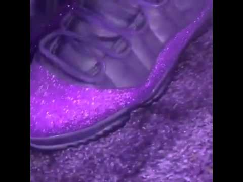 purple glitter jordans