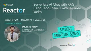 Serverless AI Chat with RAG using LangChain.js with Devansu Yadav