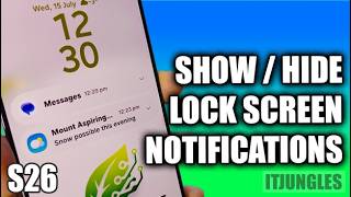 How to Show/Hide Notifications on Lock Screen on Galaxy S26