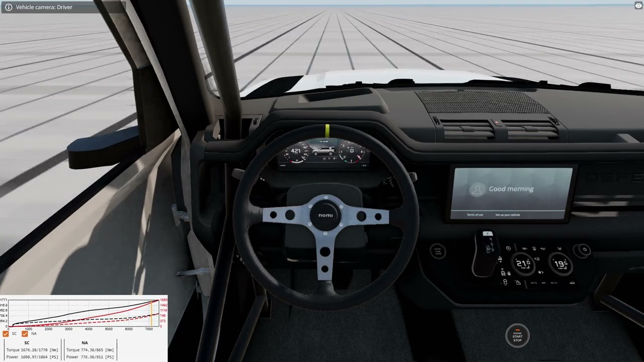 1864hp Defender.   maksimi nopeuden tavoittelua  päästiinkö me maksimi nopeuteen missään kohti