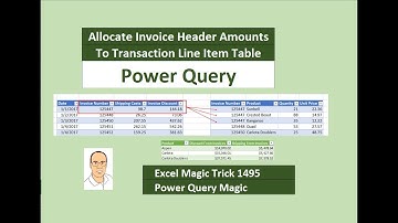 EMT 1495: Power Query: Allocate Invoice Header Amounts To Transaction Line Item Table
