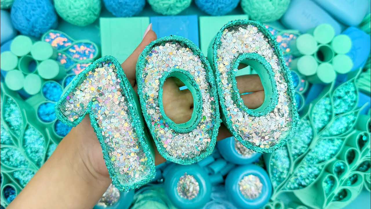 [ASMR]SOAP&GLITTER(4K)★Soap boxes with foam glitter&starch★Cutting soap cubes ★4K★