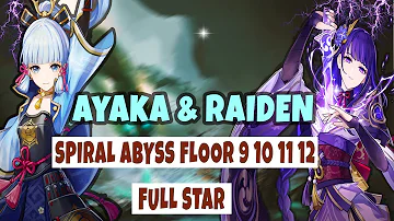 C1 Rational & C0 Ayaka Perma Freeze Spiral Abyss 3.0 Floor 9 10 11 12 (36 Stars) - Genshin Impact