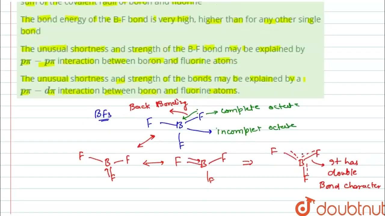 Which Of The Following Are Correct Regarding Bonds Which of the following statement is/are correct regarding B-F bond in
