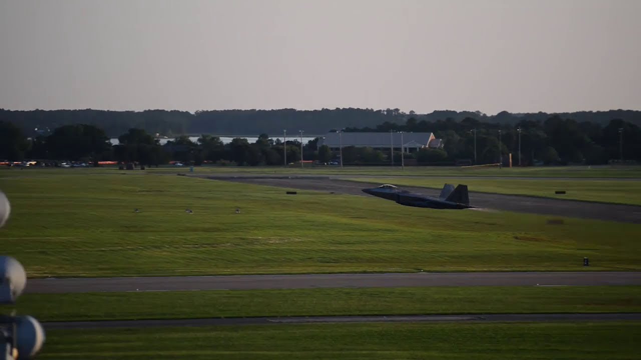 USAF F-22 Raptors departure from Langley to Qatar